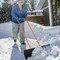 Costway 30" Snow Shovel Heavy-Duty Metal Adjustable Height Wheeled Snow Removal Pusher